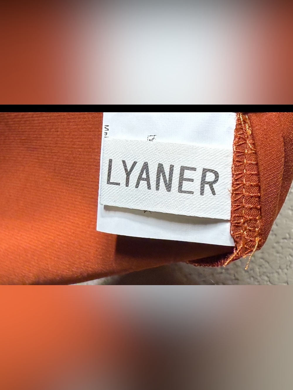 LYANER SEXY Burnt Orange Satin Cowl Neck Ruched Midi Dress XXL - Picture 7 of 8